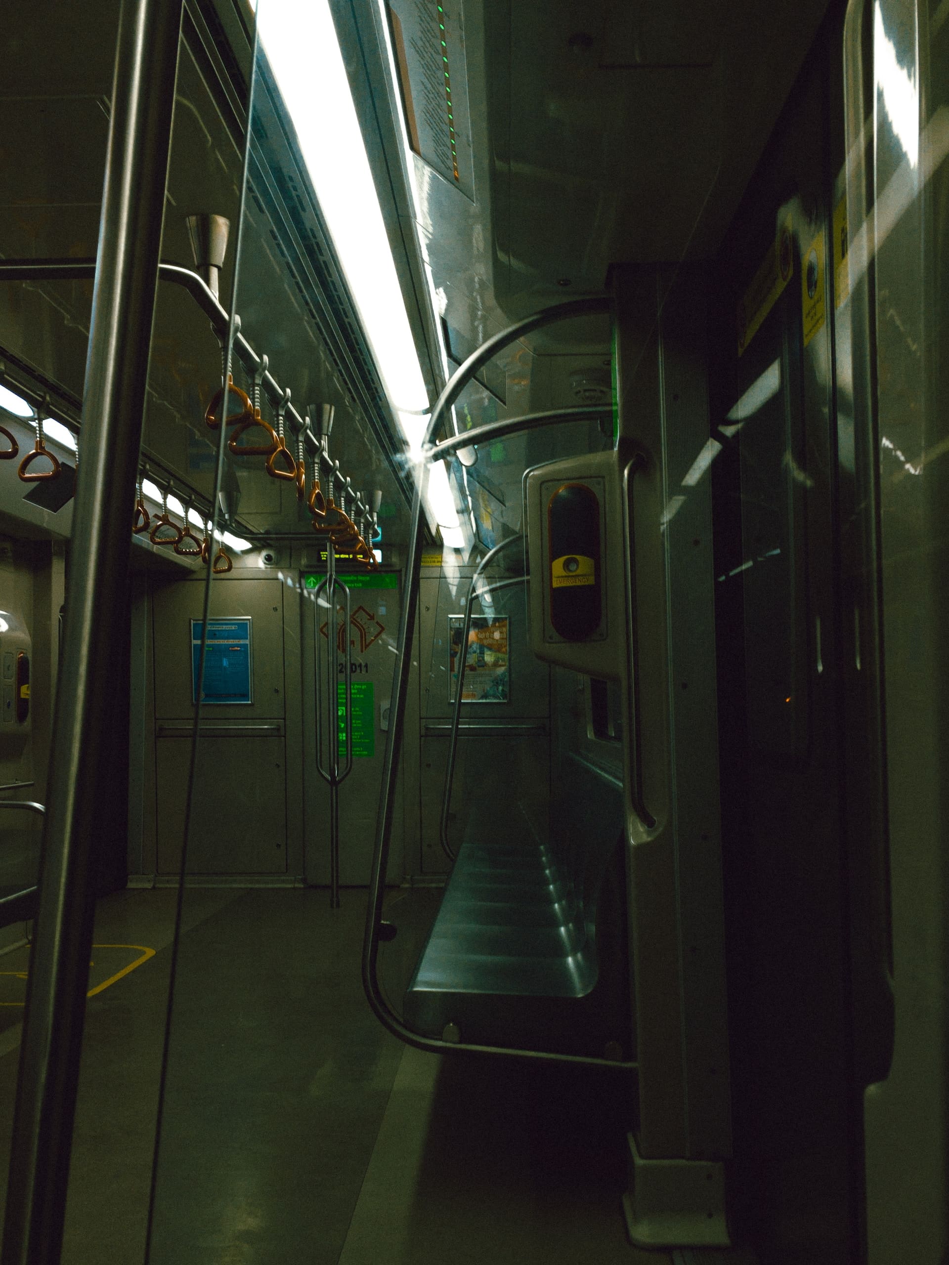 Empty train seats